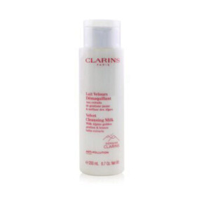 Clarins Velvet Cleansing Milk with Alpine Golden Gentian & Lemon Balm Extract 6.7 oz Skin Care 3380810378795