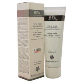 Ren Flash Rinse 1 Minute Facial by REN for Unisex - 2.5 oz Rinse