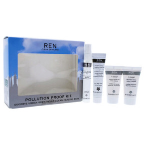 Ren Pollution Proof Kit by REN for Unisex - 4 Pc Kit 0.5oz Flash Rinse 1 Minute Facial