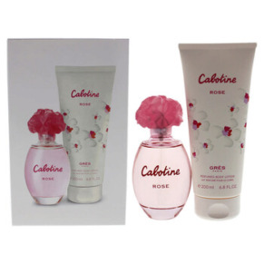 Gres Cabotine Rose by Gres for Women - 2 Pc Gift Set 3.4oz EDT Spray, 6.76oz Perfumed Body Lotion