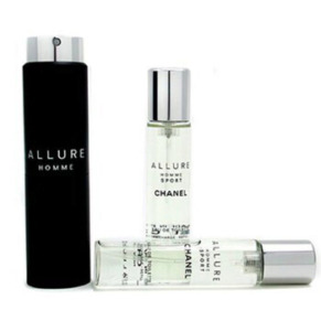Chanel Men's Allure Homme Sport Eau De Toilette Travel Spray (With Two Refills) Gift Set Fragrances 3145891238006