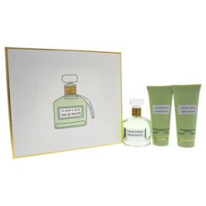 Carven LEau De Toilette by Carven for Women - 3 Pc Gift Set 3.33oz EDT Spray, 3.33oz Light Body Cream, 3.33oz Ligth Bath and Shower Gel