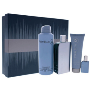 Perry Ellis 18 by Perry Ellis for Men - 4 Pc Gift Set 3.4oz EDT Spray, 7.5ml EDT Spray, 6.8oz Body Spray, 3oz Hair and Body Wash